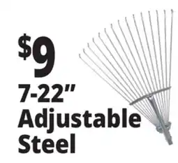 Ocean State Job Lot Steel Adjustable Rake 7 - 22 offer
