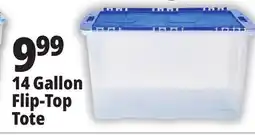 Ocean State Job Lot Gracious Living Clear Tote with Flip Top Lid 14 Gal offer