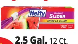 Ocean State Job Lot Hefty Storage Jumbo Gallon Slider Bags 12 Count offer