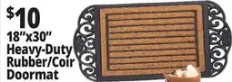 Ocean State Job Lot 18x30 Heavy-Duty Rubber/Coir Doormat offer
