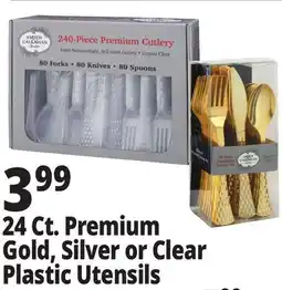 Ocean State Job Lot Smith & Callahan Elegant Gold Premium Plastic Cutlery Set 24 Piece offer
