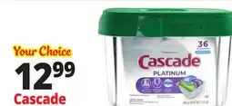 Ocean State Job Lot Cascade Platinum Fresh Scent Actionpacs Dishwasher Detergent 36 Count offer