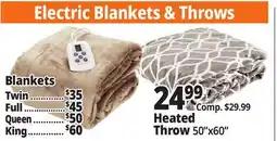 Ocean State Job Lot Electric Blankets offer