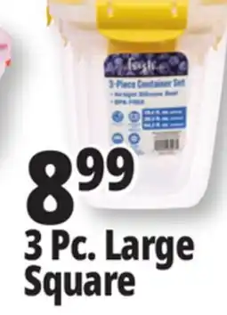 Ocean State Job Lot Think Fresh Large Square Food Storage Container Set 3 Piece offer