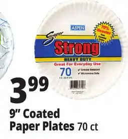 Ocean State Job Lot Aspen Super Strong Heavy-Duty 9 Paper Plates 70 Count offer