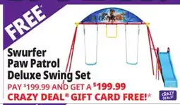 Ocean State Job Lot Swurfer Paw Patrol Deluxe Swing Set offer