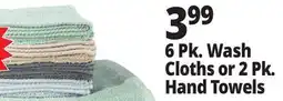 Ocean State Job Lot 6 Pk. Wash Cloths or 2 Pk. Hand Towels offer
