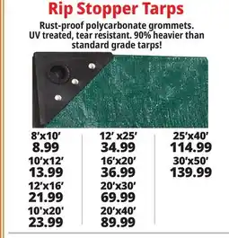 Ocean State Job Lot Tarps offer
