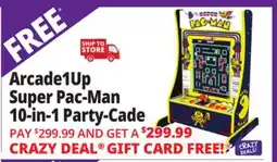 Ocean State Job Lot Arcade1Up Super Pac-Man 10-in-1 Party-Cade offer