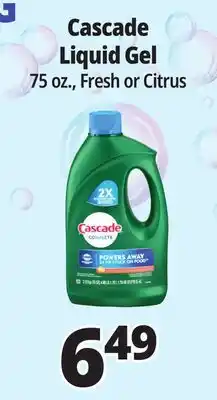 Ocean State Job Lot Cascade Complete Citrus Dishwasher Detergent with Dawn 75 oz offer