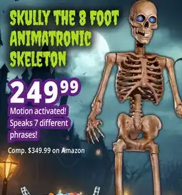 Ocean State Job Lot Skully the 8 Foot Animatronic Skeleton offer