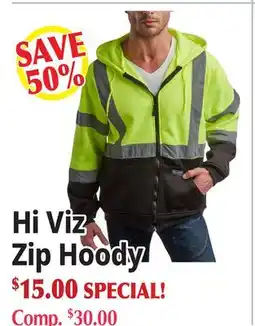Ocean State Job Lot Hi Viz Zip Hoody offer