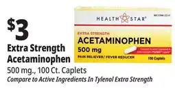 Ocean State Job Lot Health Star 500 mg Acetaminophen Pain Reliever 100 Caplets offer