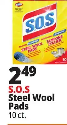 Ocean State Job Lot Clorox S.O.S Steel Wool Pads 10 Count offer