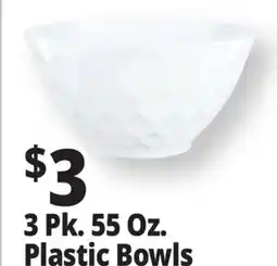 Ocean State Job Lot Premium Plastic 55 oz White Serving Bowl 3 Count offer