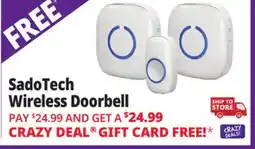 Ocean State Job Lot SadoTech Wireless Doorbell White offer