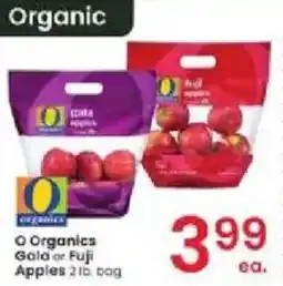 Albertsons O Organics Gold or Fuji Apples offer