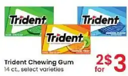 Albertsons Trident Chewing Gum offer