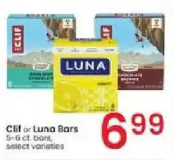 Albertsons Clif or Luna Bars offer