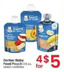 Albertsons Gerber Baby Food Pouch offer