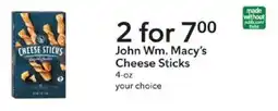 Publix John Wm. Macy's Cheese Sticks offer