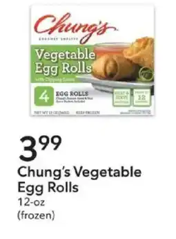 Publix Chung's Vegetable Egg Rolls offer