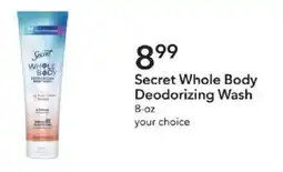 Publix Secret Whole Body Deodorizing Wash offer