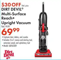 Boscov's DIRT DEVIL Multi-Surface Reach + Upright Vacuum offer