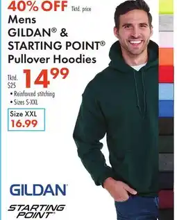 Boscov's Mens GILDAN & STARTING POINT Pullover Hoodies offer