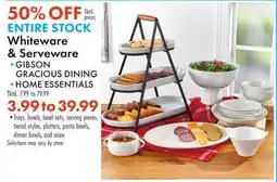 Boscov's ENTIRE STOCK Whiteware & Serveware offer