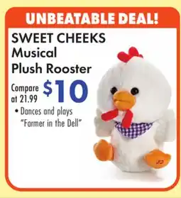 Boscov's SWEET CHEEKS Musical Plush Rooster offer