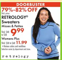 Boscov's RETROLOGY Sweaters Misses & Petites offer