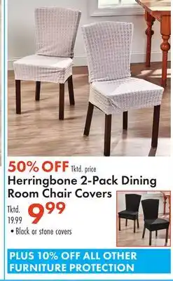 Boscov's Herringbone 2-Pack Dining Room Chair Covers offer