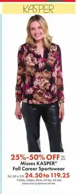 Boscov's Misses KASPER Fall Career Sportswear offer