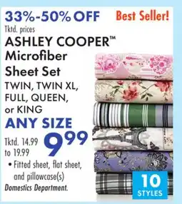 Boscov's ASHLEY COOPER Microfiber Sheet Set offer