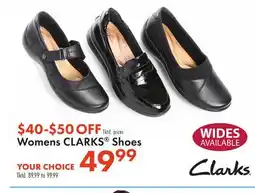 Boscov's Womens CLARKS Shoes offer