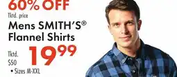 Boscov's Mens SMITH'S Flannel Shirts offer