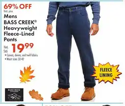 Boscov's Mens BASS CREEK Heavyweight Fleece-Lined Pants offer