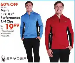 Boscov's Mens SPYDER Performance 1/4 Zips offer