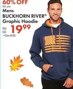 Boscov's Mens BUCKHORN RIVER Graphic Hoodie offer
