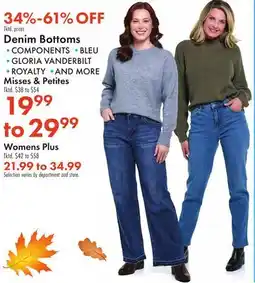Boscov's Denim Bottoms offer