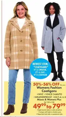 Boscov's Womens Fashion Coatigans offer