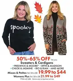 Boscov's Sweaters & Cardigans offer