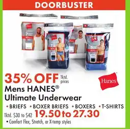 Boscov's Mens HANES Ultimate Underwear offer