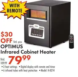 Boscov's OPTIMUS Infrared Cabinet Heater offer