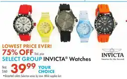 Boscov's SELECT GROUP INVICTA Watches offer