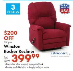 Boscov's Winston Rocker Recliner offer