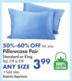 Boscov's Pillowcase Pair offer