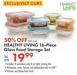 Boscov's HEALTHY LIVING 16-Piece Glass Food Storage Set offer