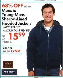 Boscov's Mens & Young Mens Sherpa-Lined Hooded Jackets offer